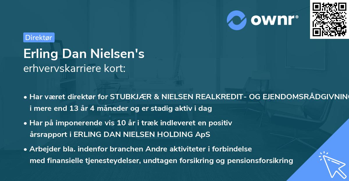 Erling Dan Nielsen's erhvervskarriere kort