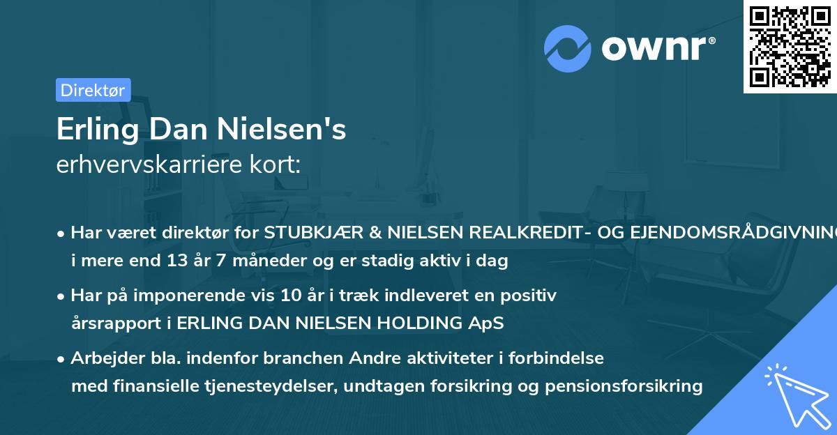 Erling Dan Nielsen's erhvervskarriere kort