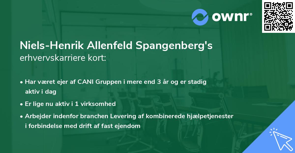 Niels-Henrik Allenfeld Spangenberg's erhvervskarriere kort