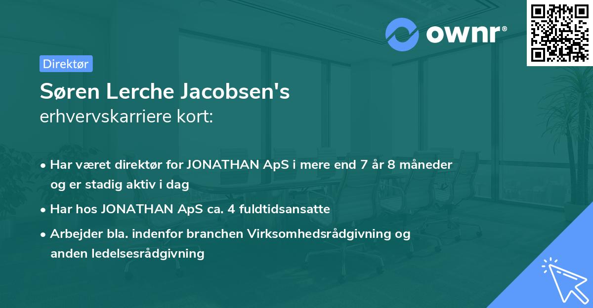 Søren Lerche Jacobsen's erhvervskarriere kort