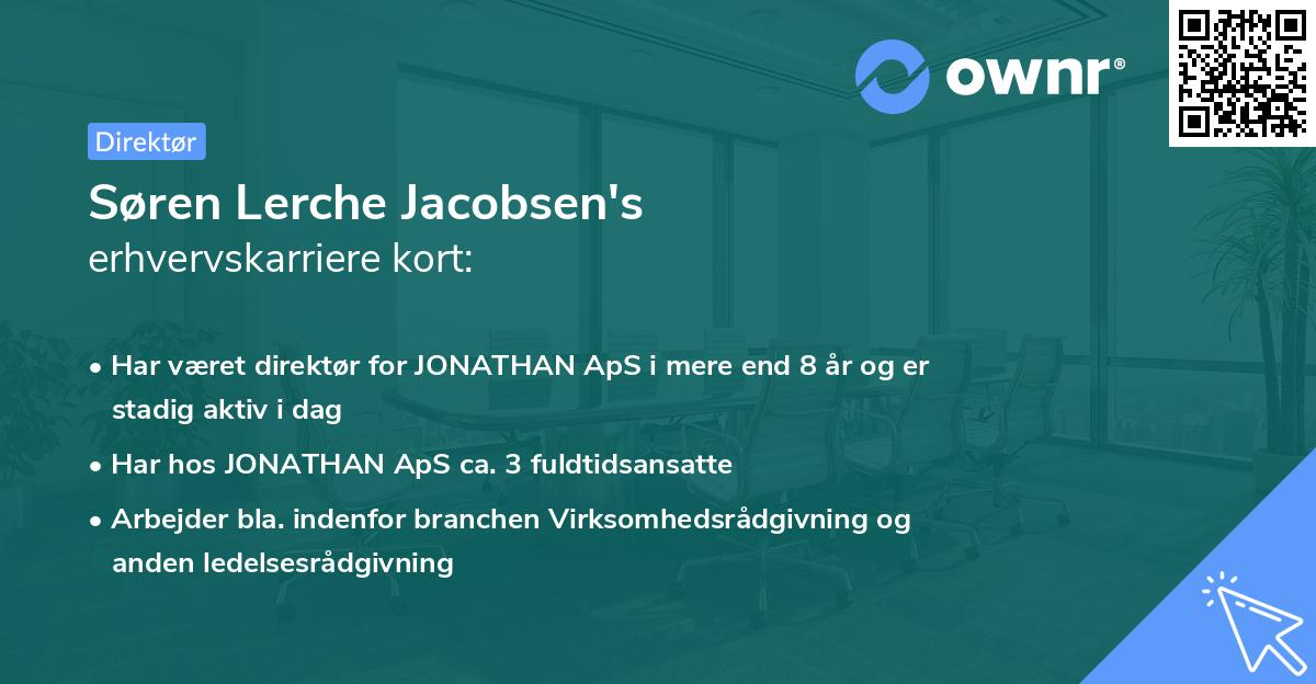 Søren Lerche Jacobsen's erhvervskarriere kort