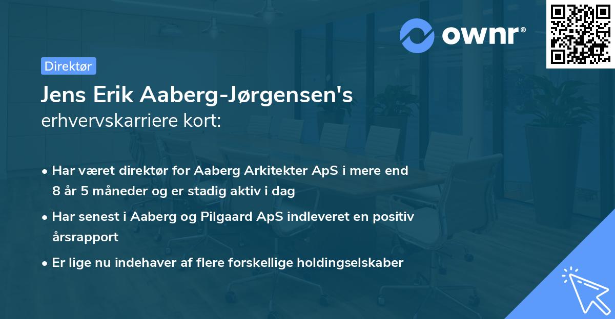 Jens Erik Aaberg-Jørgensen's erhvervskarriere kort