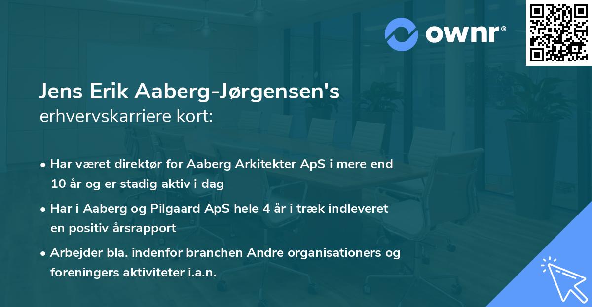 Jens Erik Aaberg-Jørgensen's erhvervskarriere kort