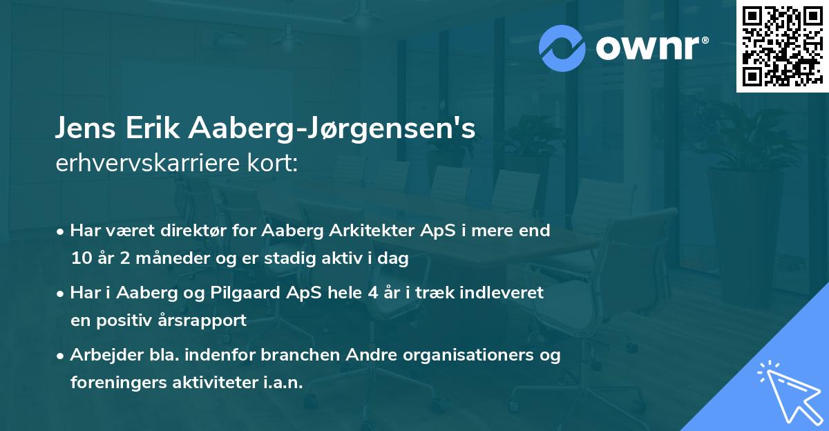 Jens Erik Aaberg-Jørgensen's erhvervskarriere kort