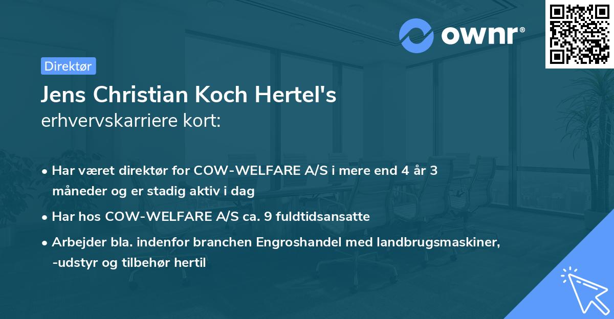 Jens Christian Koch Hertel's erhvervskarriere kort