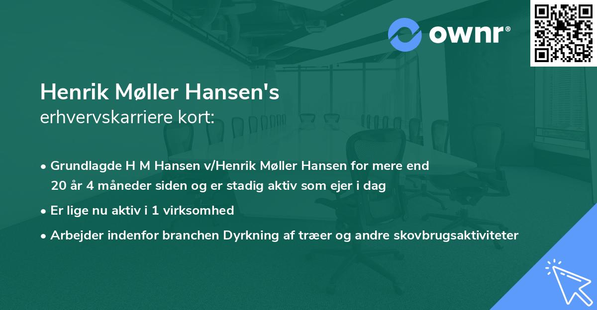 Henrik Møller Hansen's erhvervskarriere kort