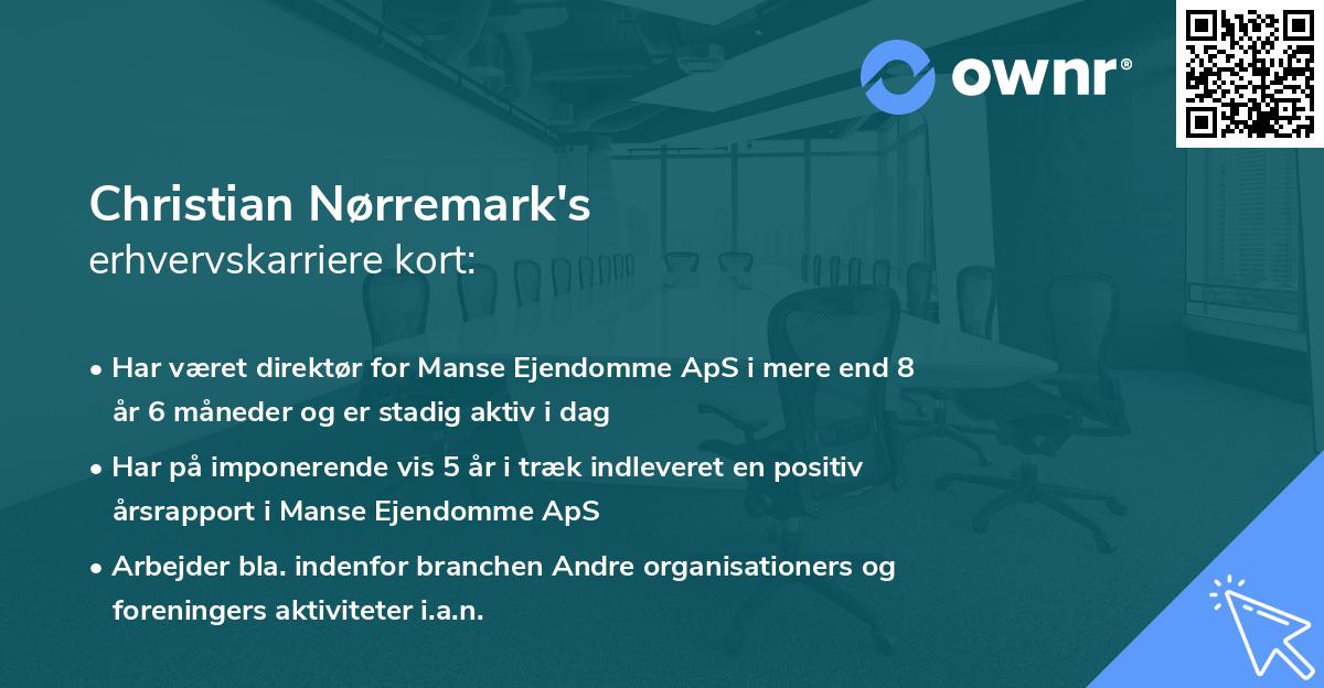 Christian Nørremark's erhvervskarriere kort