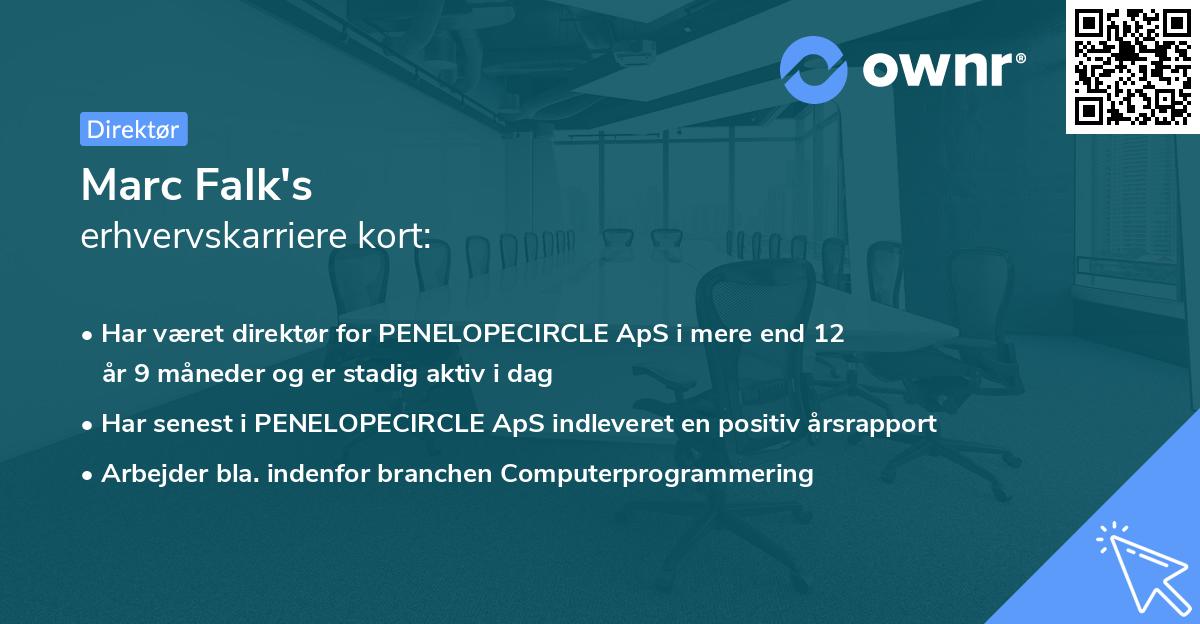 Marc Falk's erhvervskarriere kort