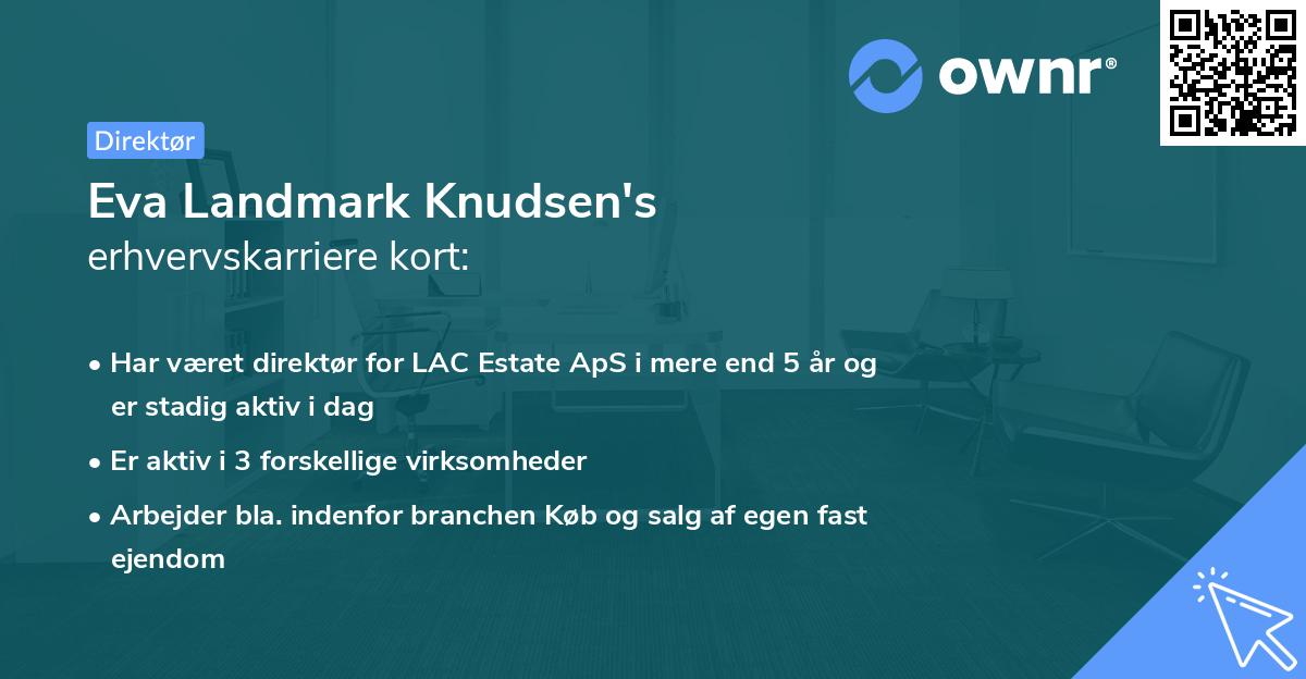 Eva Landmark Knudsen's erhvervskarriere kort