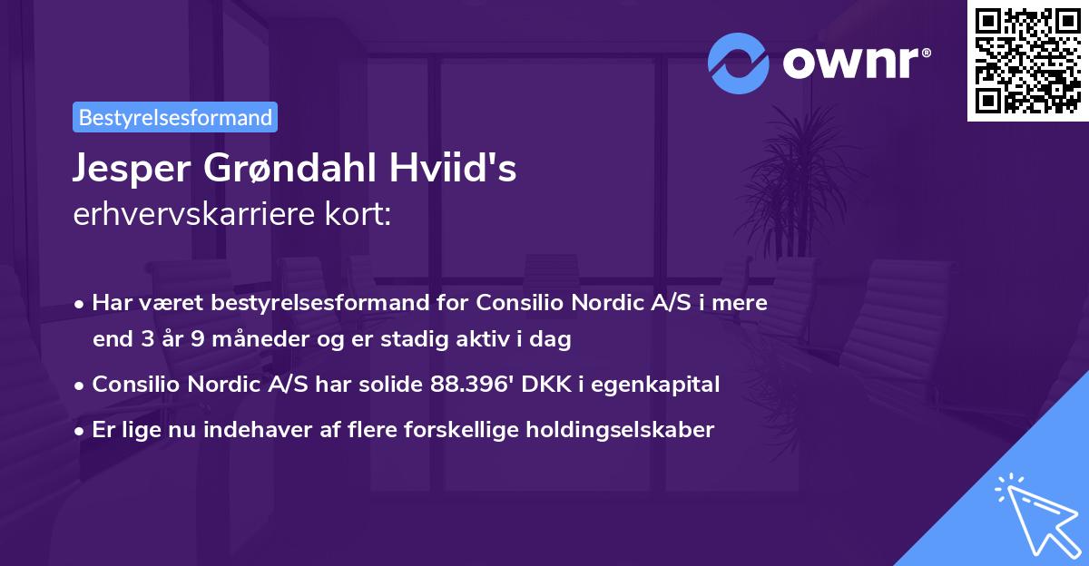 Jesper Grøndahl Hviid's erhvervskarriere kort