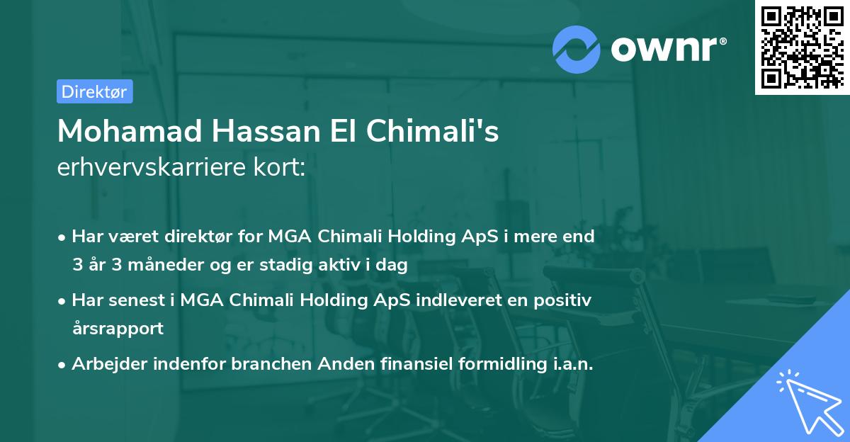 Mohamad Hassan El Chimali's erhvervskarriere kort