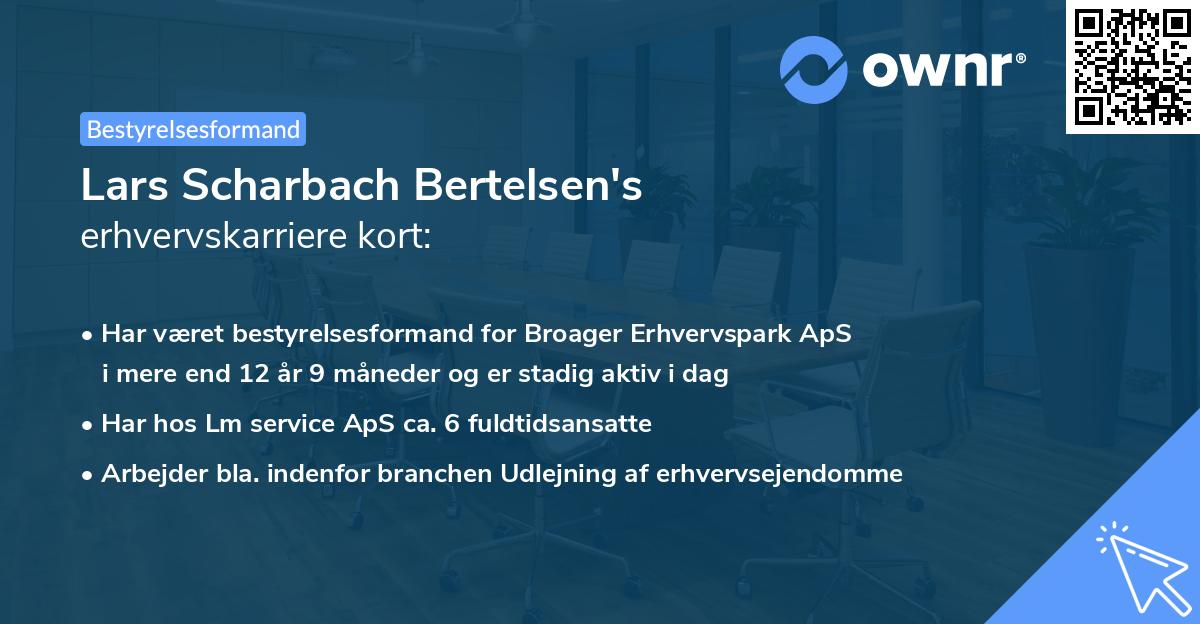 Lars Scharbach Bertelsen's erhvervskarriere kort