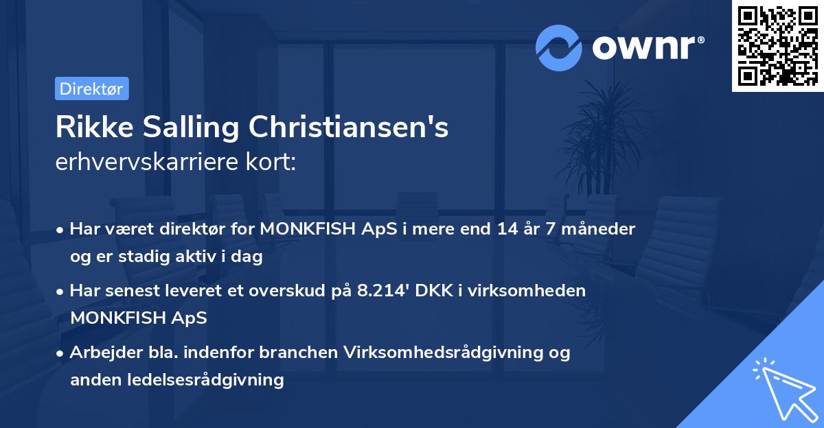 Rikke Salling Christiansen's erhvervskarriere kort