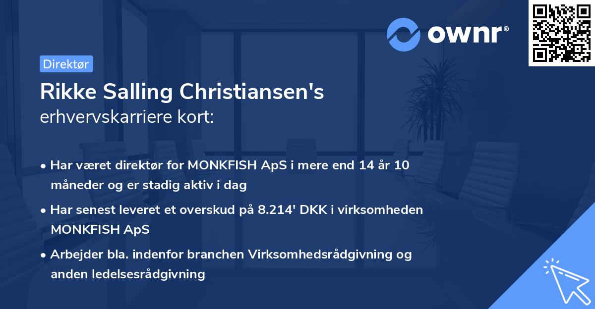 Rikke Salling Christiansen's erhvervskarriere kort
