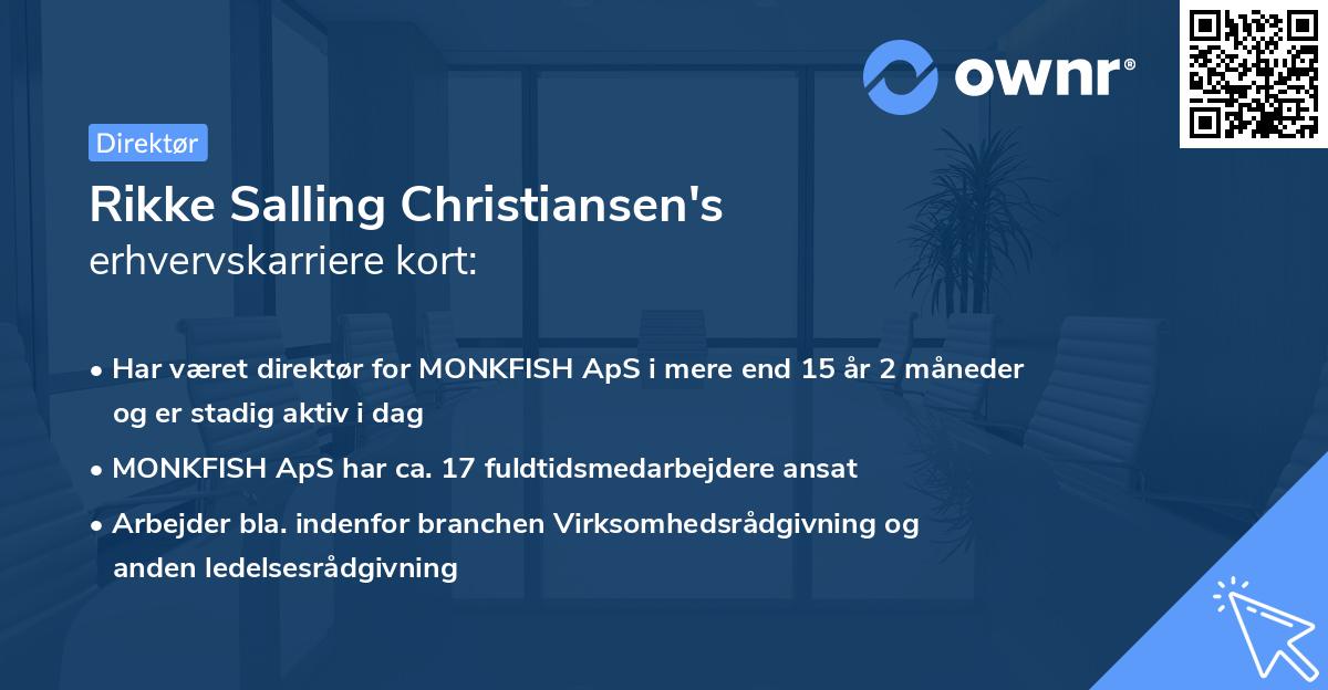 Rikke Salling Christiansen's erhvervskarriere kort