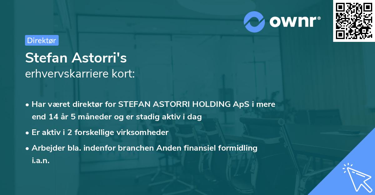 Stefan Astorri's erhvervskarriere kort