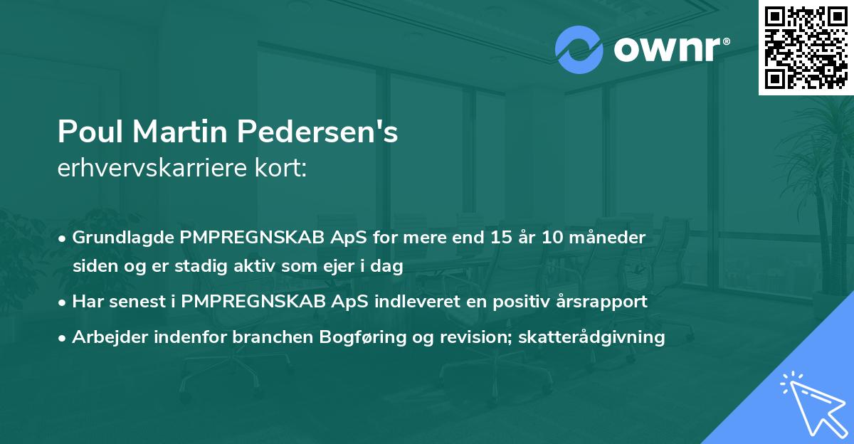 Poul Martin Pedersen's erhvervskarriere kort