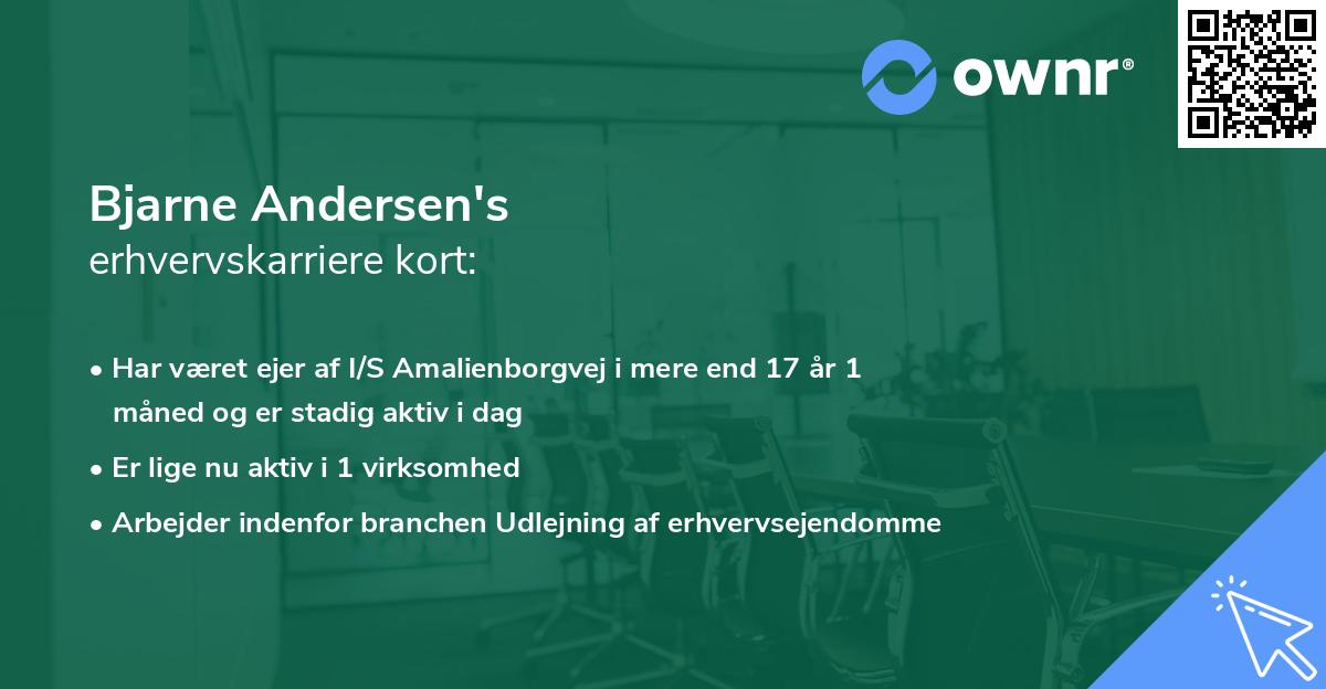 Bjarne Andersen's erhvervskarriere kort