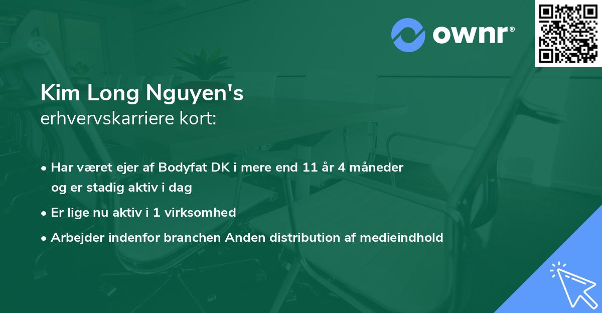 Kim Long Nguyen's erhvervskarriere kort