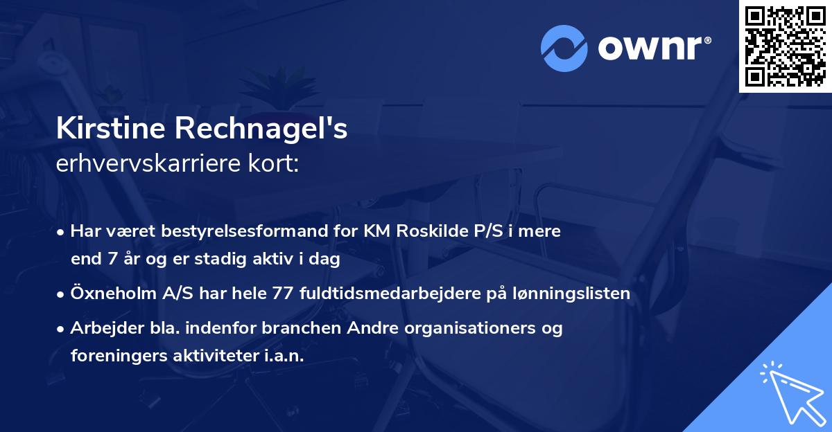 Kirstine Rechnagel's erhvervskarriere kort