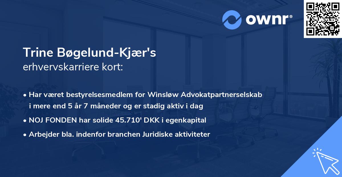 Trine Bøgelund-Kjær's erhvervskarriere kort