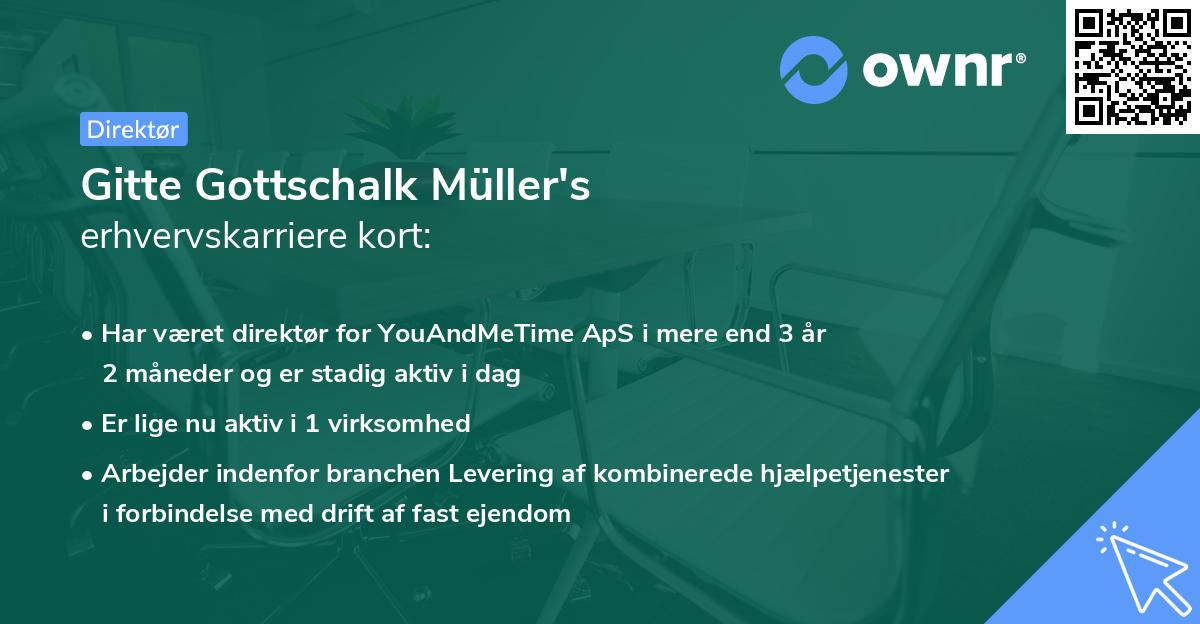 Gitte Gottschalk Müller's erhvervskarriere kort