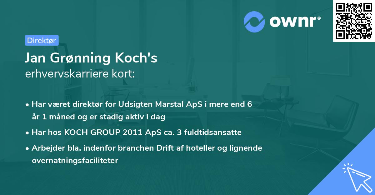 Jan Grønning Koch's erhvervskarriere kort