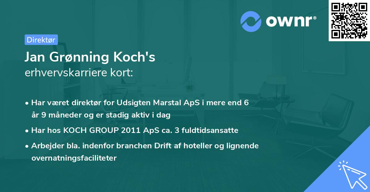 Jan Grønning Koch's erhvervskarriere kort