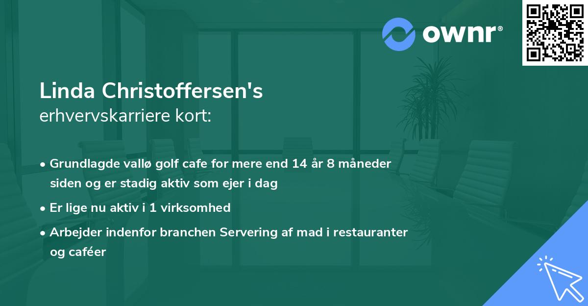 Linda Christoffersen's erhvervskarriere kort
