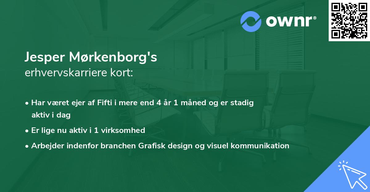 Jesper Mørkenborg's erhvervskarriere kort
