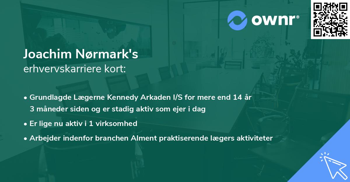 Joachim Nørmark's erhvervskarriere kort