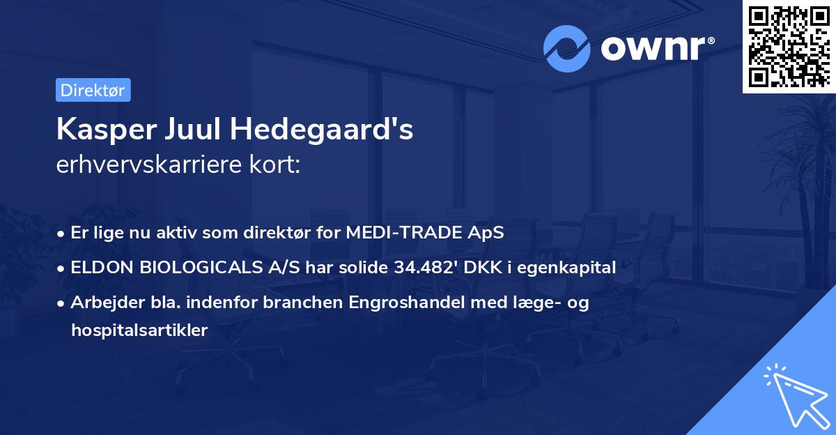 Kasper Juul Hedegaard's erhvervskarriere kort
