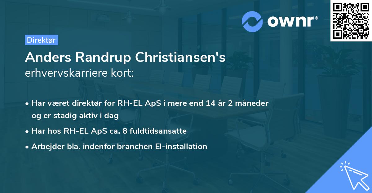 Anders Randrup Christiansen's erhvervskarriere kort