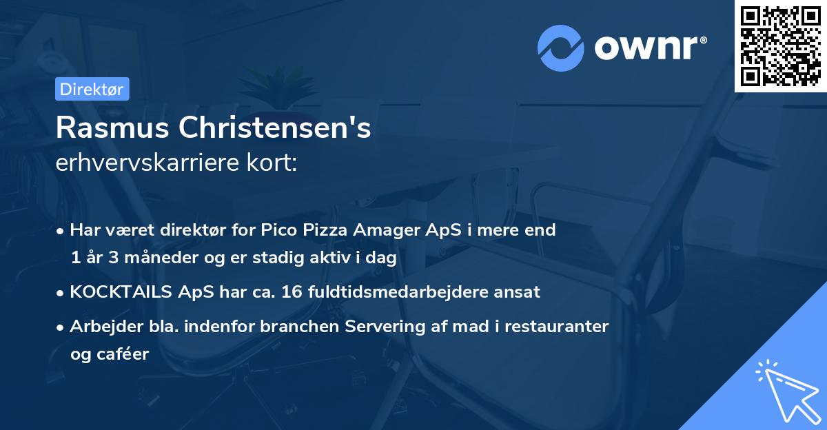 Rasmus Christensen's erhvervskarriere kort
