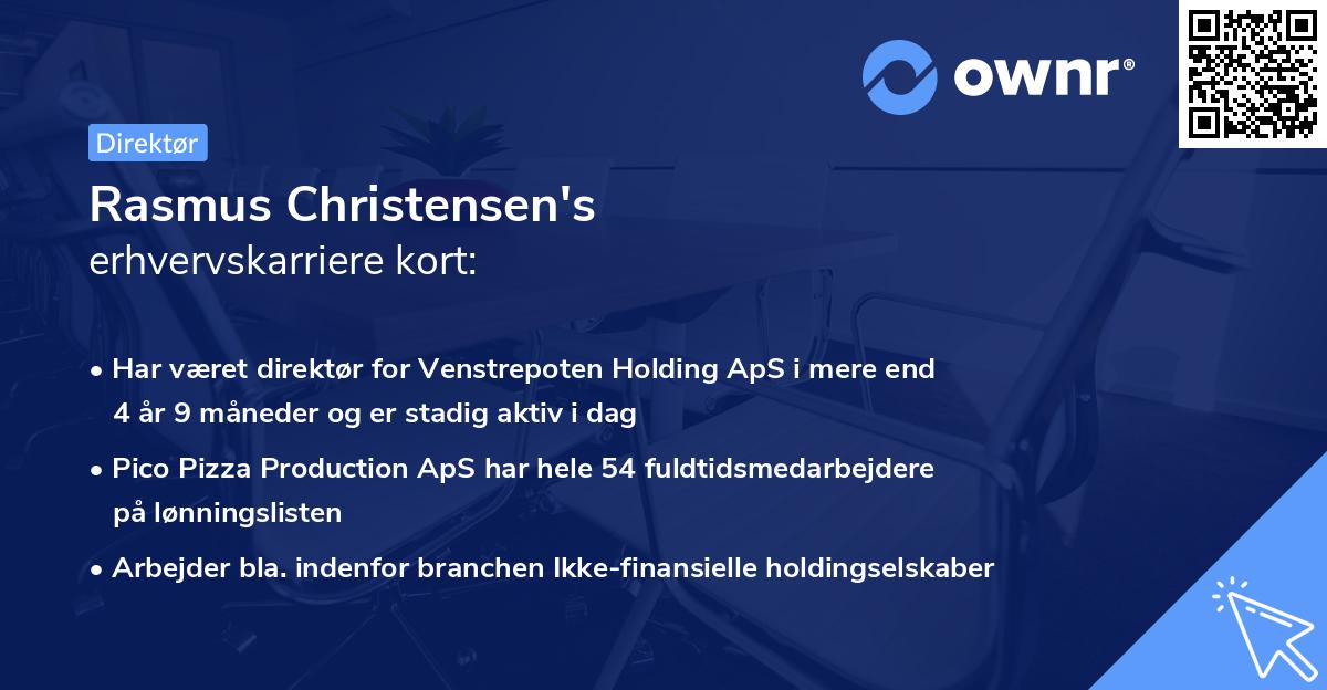 Rasmus Christensen's erhvervskarriere kort