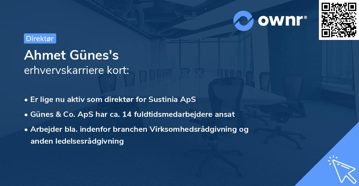 Ahmet Günes's erhvervskarriere kort