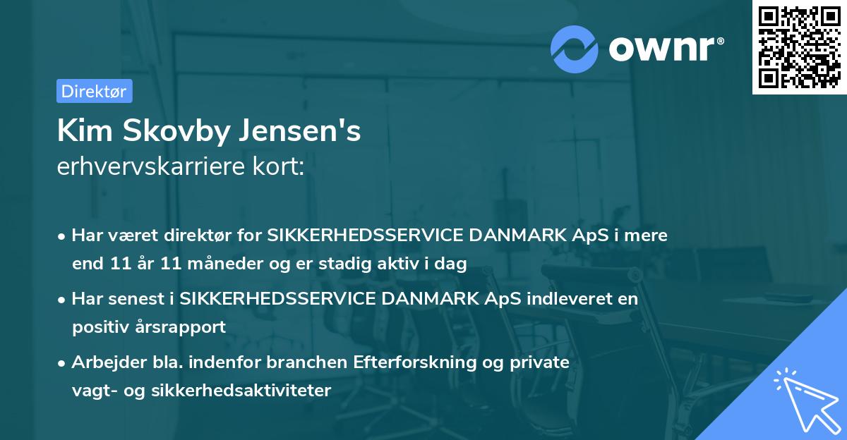 Kim Skovby Jensen's erhvervskarriere kort