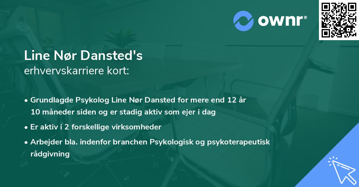 Line Nør Dansted's erhvervskarriere kort