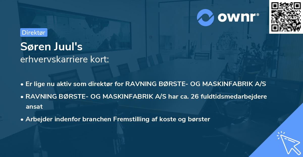 Søren Juul's erhvervskarriere kort