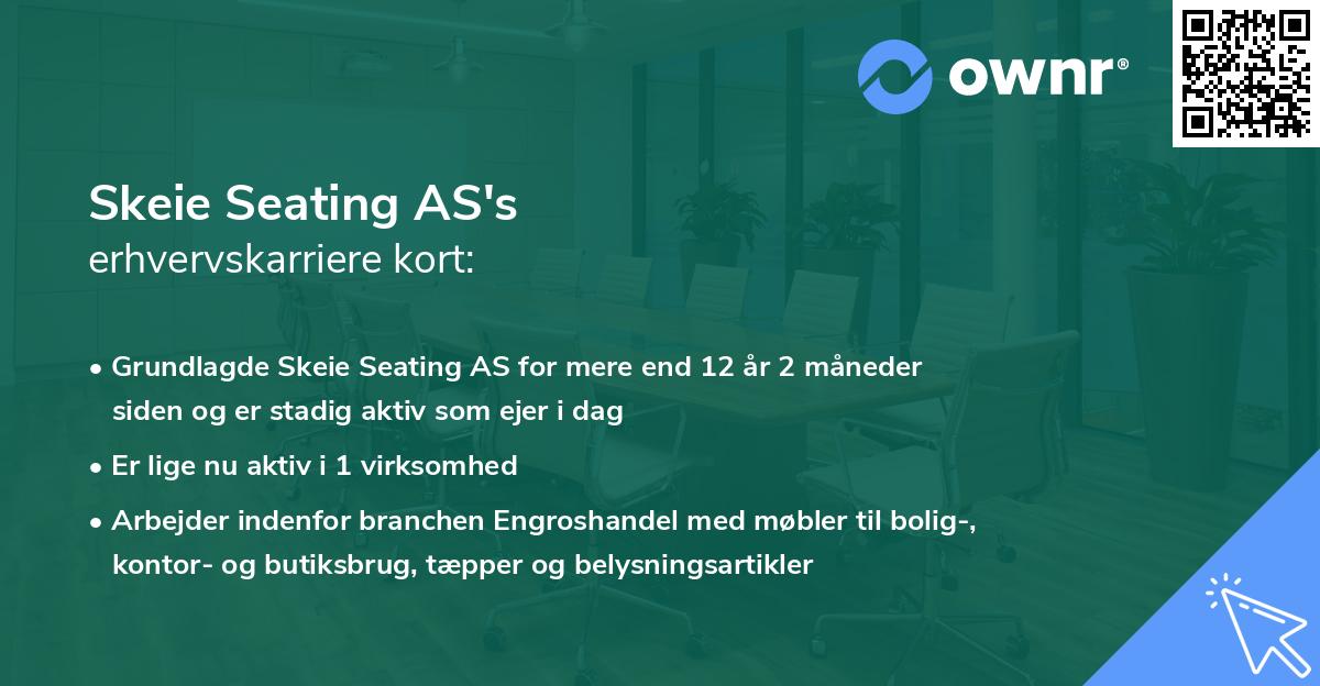 Skeie Seating AS's erhvervskarriere kort
