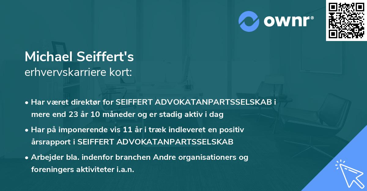 Michael Seiffert's erhvervskarriere kort
