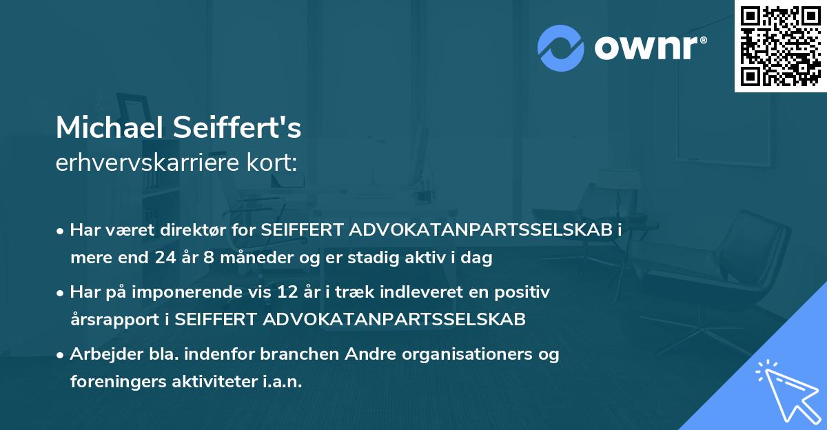Michael Seiffert's erhvervskarriere kort