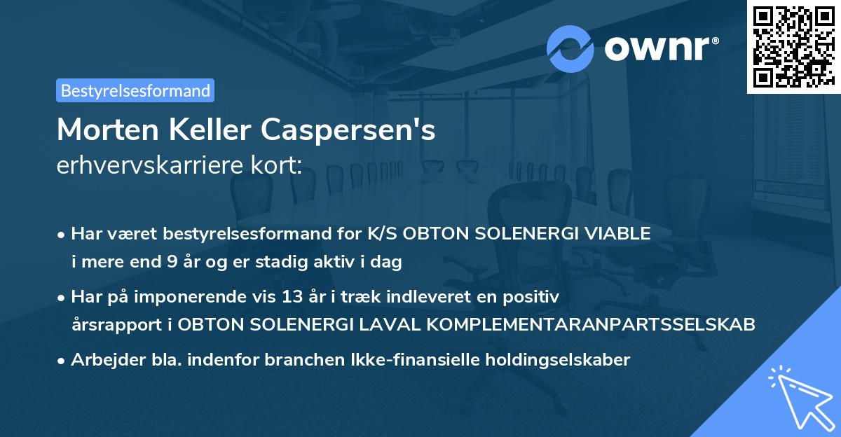 Morten Keller Caspersen's erhvervskarriere kort