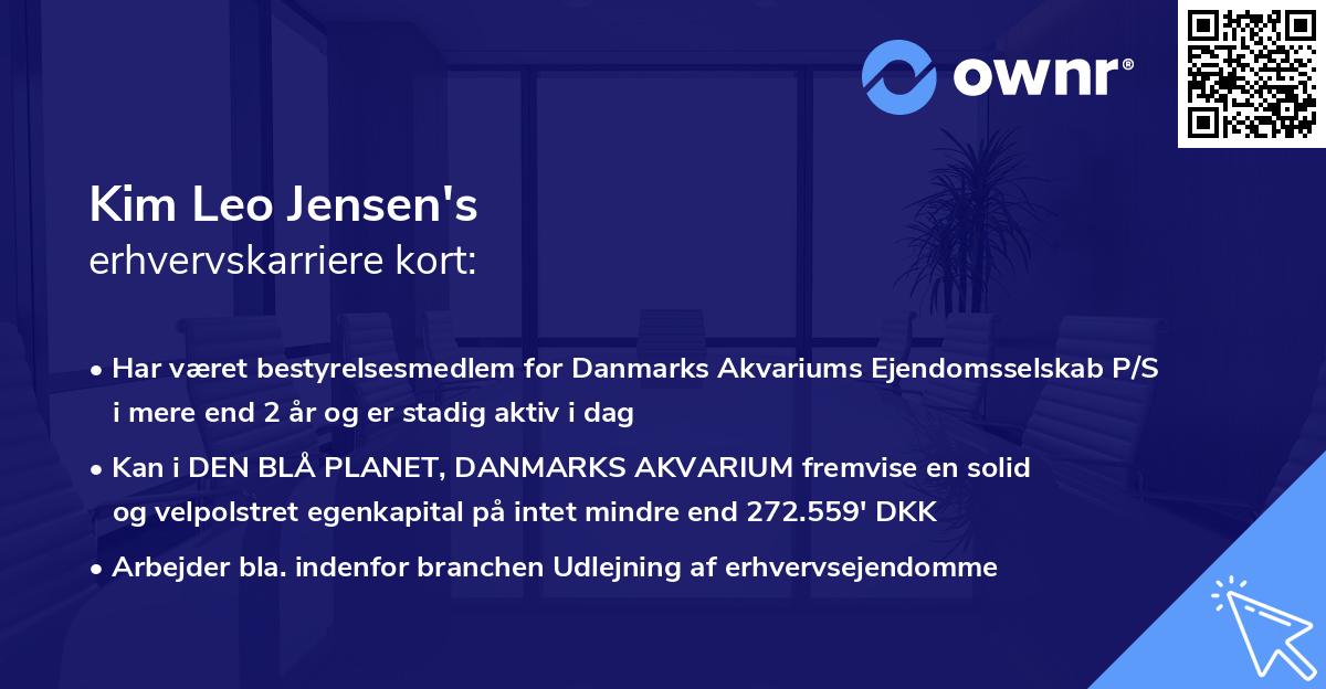 Kim Leo Jensen's erhvervskarriere kort