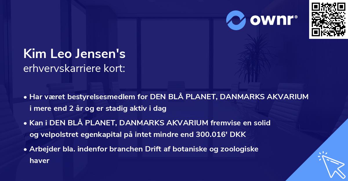 Kim Leo Jensen's erhvervskarriere kort