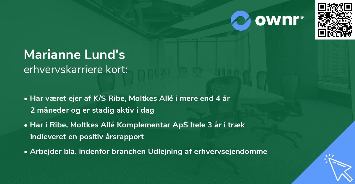 Marianne Lund's erhvervskarriere kort