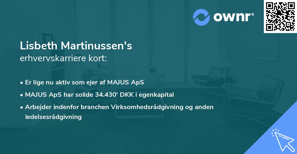 Lisbeth Martinussen's erhvervskarriere kort