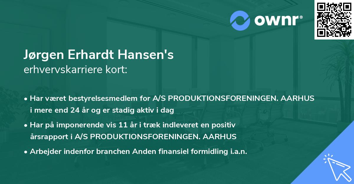 Jørgen Erhardt Hansen's erhvervskarriere kort