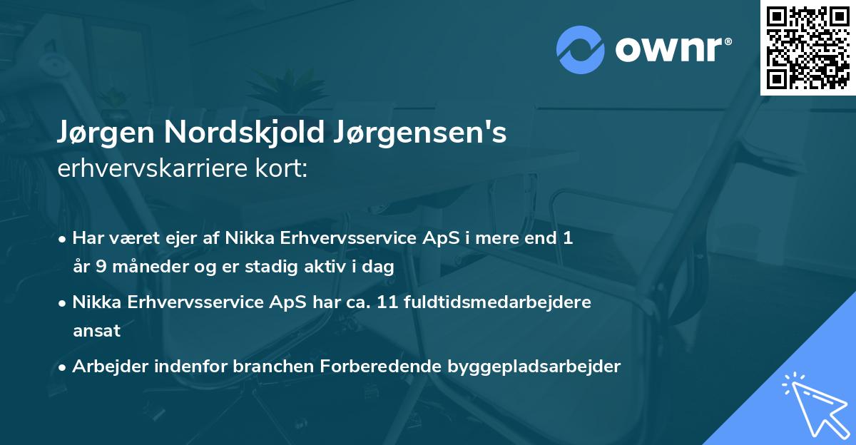 Jørgen Nordskjold Jørgensen's erhvervskarriere kort
