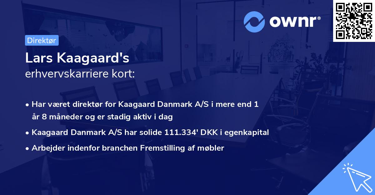 Lars Kaagaard's erhvervskarriere kort